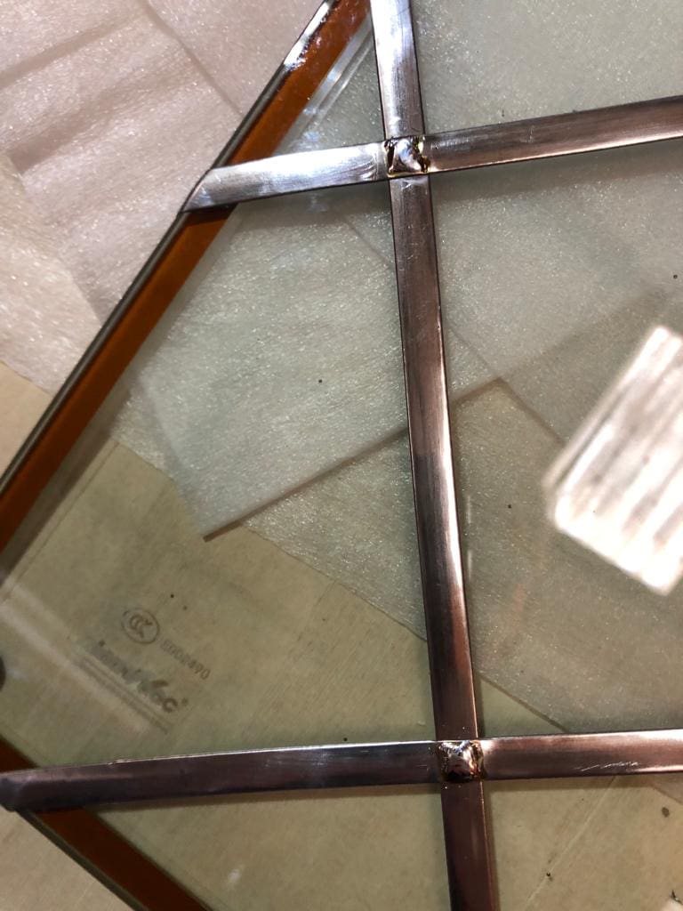 Lead work on vacuum glazing
