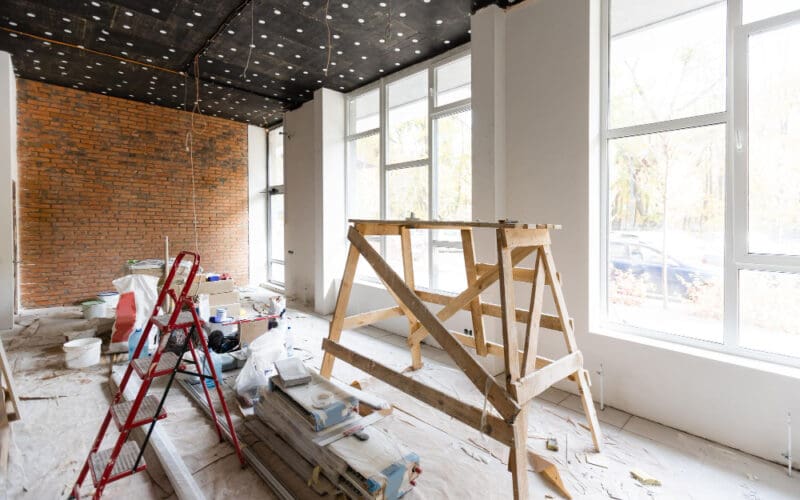 Renovating property and installing vacuum glazing