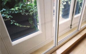 Secondary glazing vs double glazing - secondary glazing installed behind a window