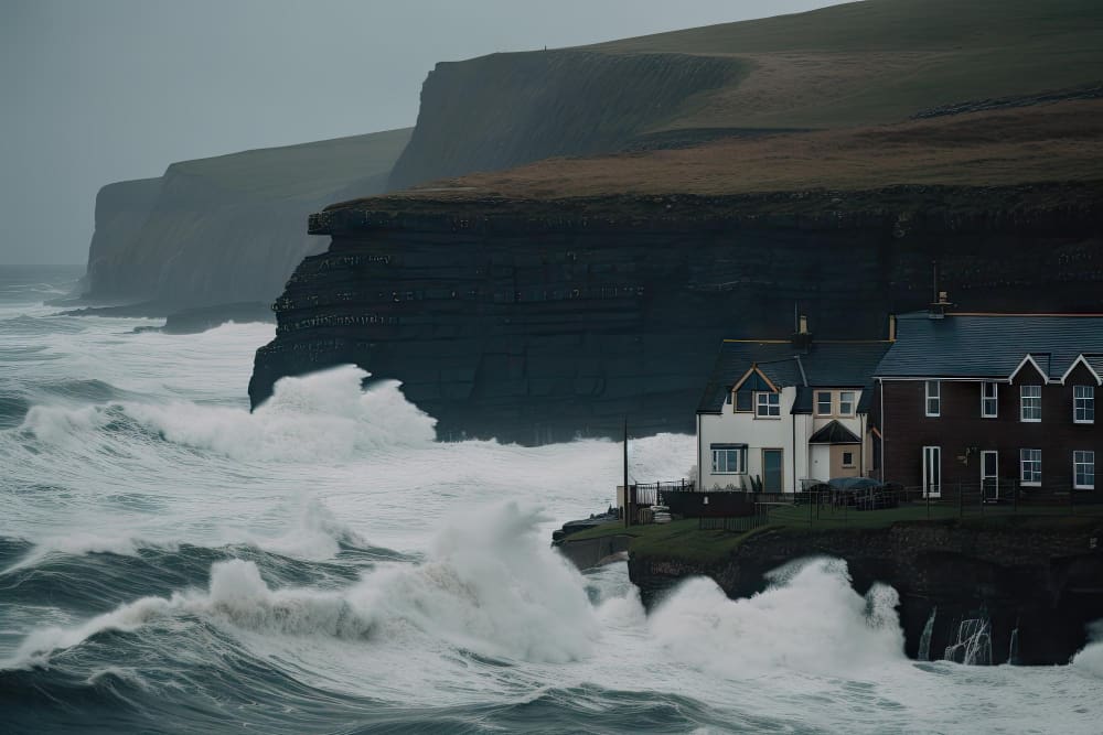 Coastal homes in extreme conditions where triple glazing might be essential over double glazing