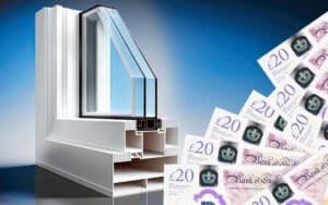 How much are triple glazed sash windows in the UK? Triple glazed window and money concept