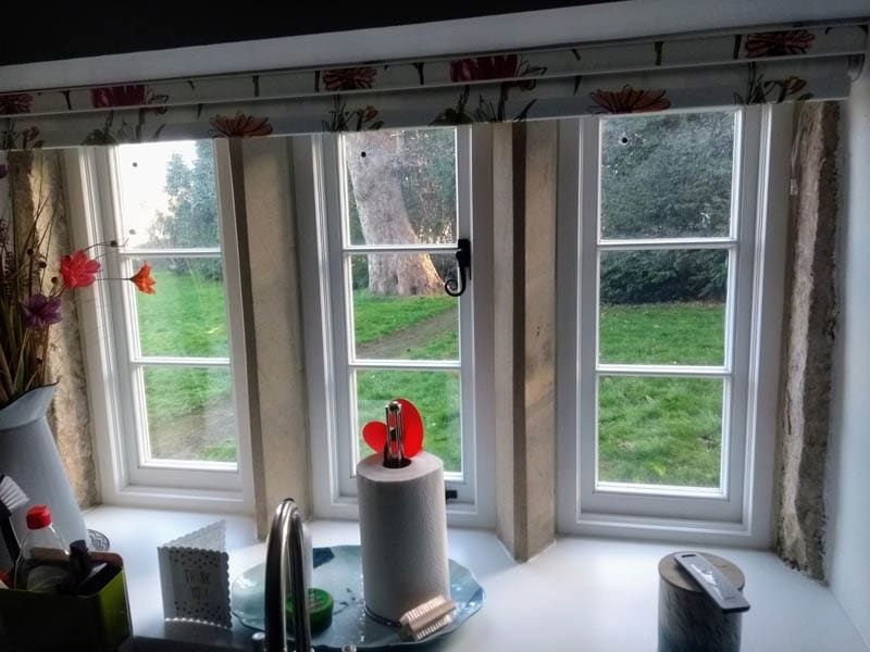 Land End Farm Refurbishment with vacuum glazing fitted to heritage timber windows
